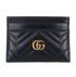 Gucci Marmont Card Holder, &pound;175, Accessories, Black, Leather, Front view
